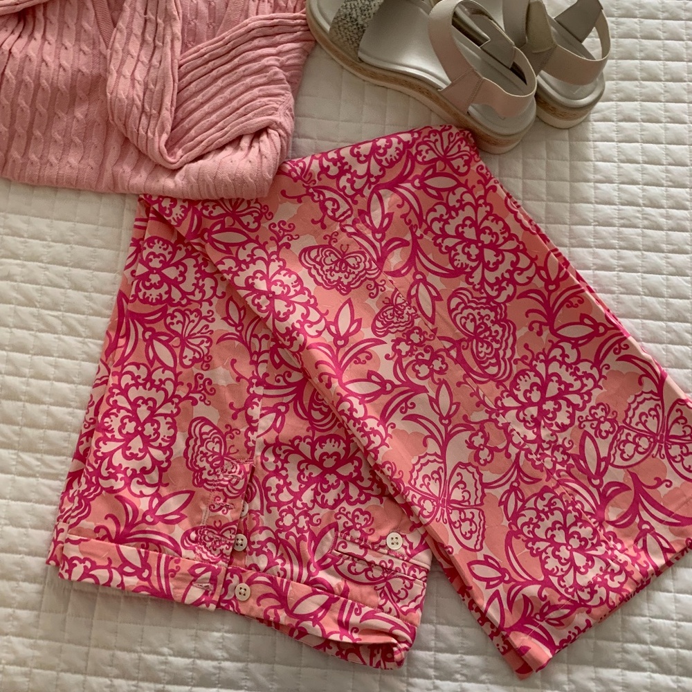 Lilly Pulitzer Vintage Wide Leg Pink Pants
